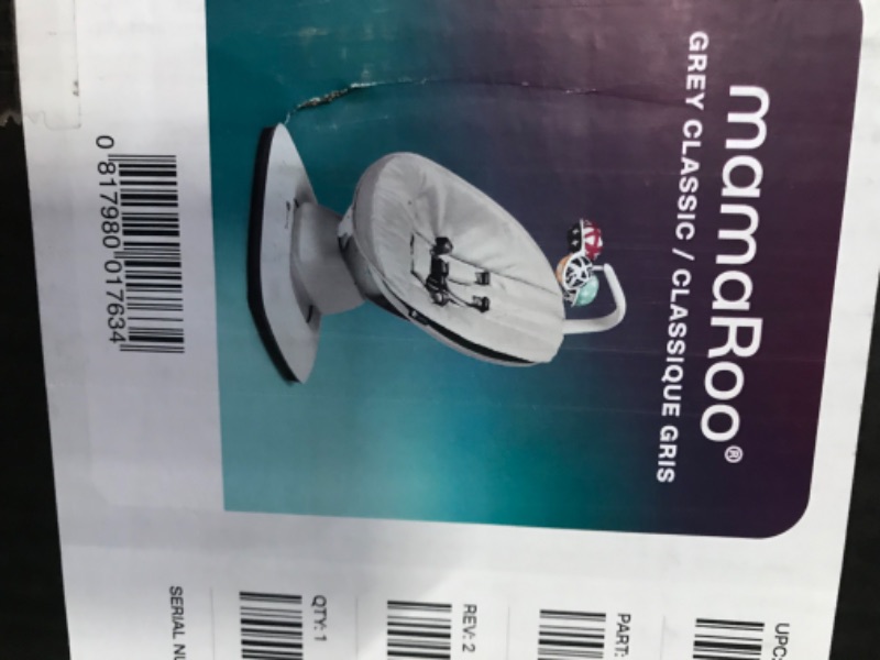 Photo 1 of 4moms MamaRoo Multi-Motion Baby Swing, Bluetooth Baby Swing with 5 Unique Motions, Grey Gray