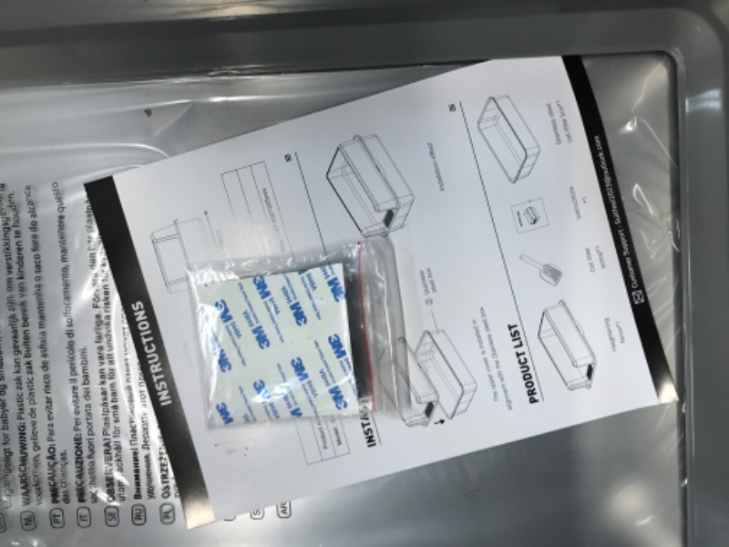 Photo 1 of Stainless Steel High Side Cat Litter Box, Enclosed Large Litter Box for XL Big Cats, Easy Clean Metal Kitty Litterbox with Scoop Green