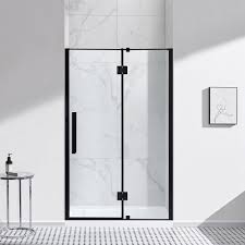 Photo 1 of ***USED - LIKELY MISSING PARTS - UNABLE TO VERIFY FUNCTIONALITY***
OVE Decors Niko Matte Black 46-1/4-in to 48-in x 73.9-in Frameless Hinged Soft Close Shower Door