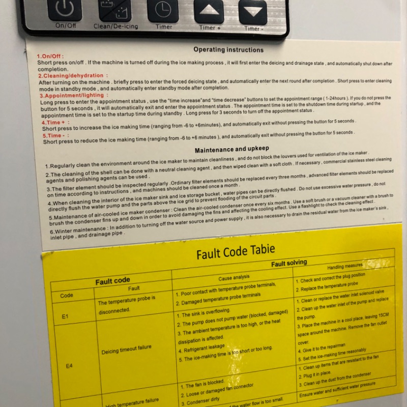 Photo 1 of **see notes**YITAHOME Commercial Ice Maker Machine 360LBS/24H with 200LBS Storage Bin, Upgraded Compressor, 22'' Self-Cleaning Stainless Steel Industrial Ice Mchine with Ice Scoop, Ice Bucket and Connection Hose