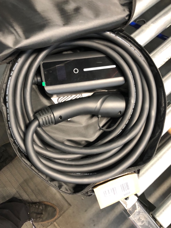 Photo 2 of Level 2 EV Charger, 32A 250V 23ft NEMA 14-50P, Home Level 2 Portable Electric Car Charger with Adjustable Current/Timing, CE FCC UL Cable Certification for All J1772 EVs