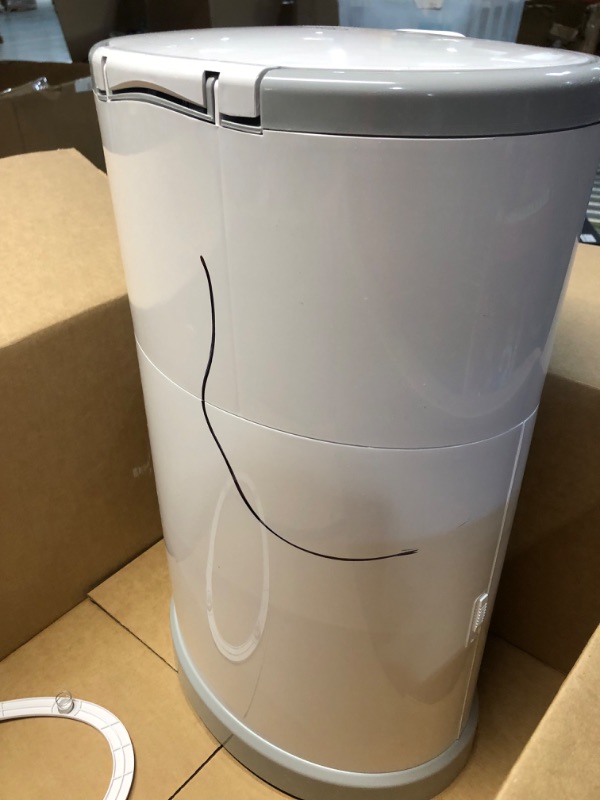 Photo 3 of Dekor Plus Hands-Free Diaper Pail | White | Easiest to Use | Just Step – Drop – Done | Doesn’t Absorb Odors | 20 Second Bag Change | Most Economical Refill System |Great for Cloth Diapers