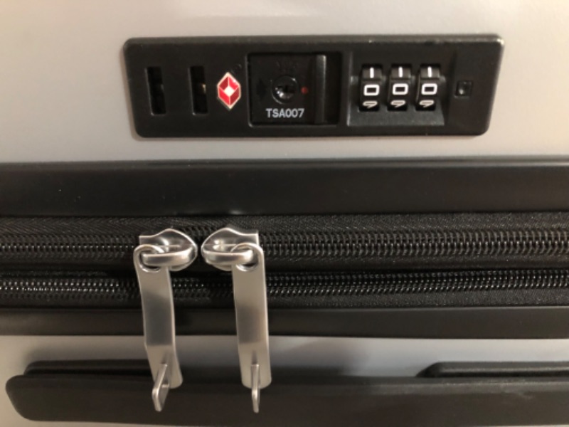 Photo 19 of ***MAJOR DAMAGE TO LARGE*PULL HANDLE NROKEN*MINOR DAMAGE TO ALL*SCUFFS /WEAR*PICTURED***
LUGGEX 3 Piece Luggage Sets with Spinner Wheels - 100% Polycarbonate Expandable Hard Suitcases with Wheels - Travel Luggage TSA Approve (Silver, 20/24/28) - COMBINATI