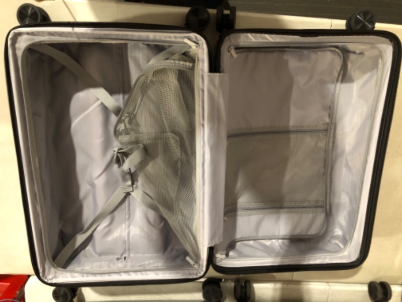 Photo 14 of ***MAJOR DAMAGE TO LARGE*PULL HANDLE NROKEN*MINOR DAMAGE TO ALL*SCUFFS /WEAR*PICTURED***
LUGGEX 3 Piece Luggage Sets with Spinner Wheels - 100% Polycarbonate Expandable Hard Suitcases with Wheels - Travel Luggage TSA Approve (Silver, 20/24/28) - COMBINATI