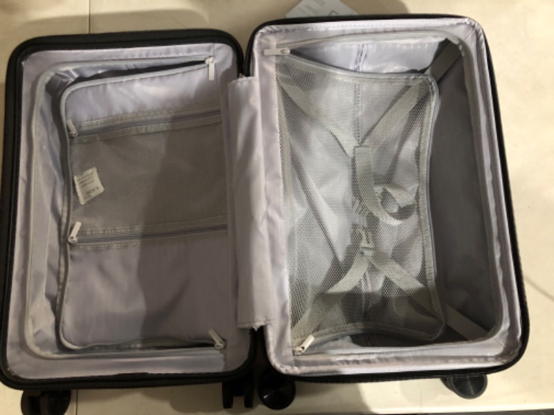 Photo 12 of ***MAJOR DAMAGE TO LARGE*PULL HANDLE NROKEN*MINOR DAMAGE TO ALL*SCUFFS /WEAR*PICTURED***
LUGGEX 3 Piece Luggage Sets with Spinner Wheels - 100% Polycarbonate Expandable Hard Suitcases with Wheels - Travel Luggage TSA Approve (Silver, 20/24/28) - COMBINATI