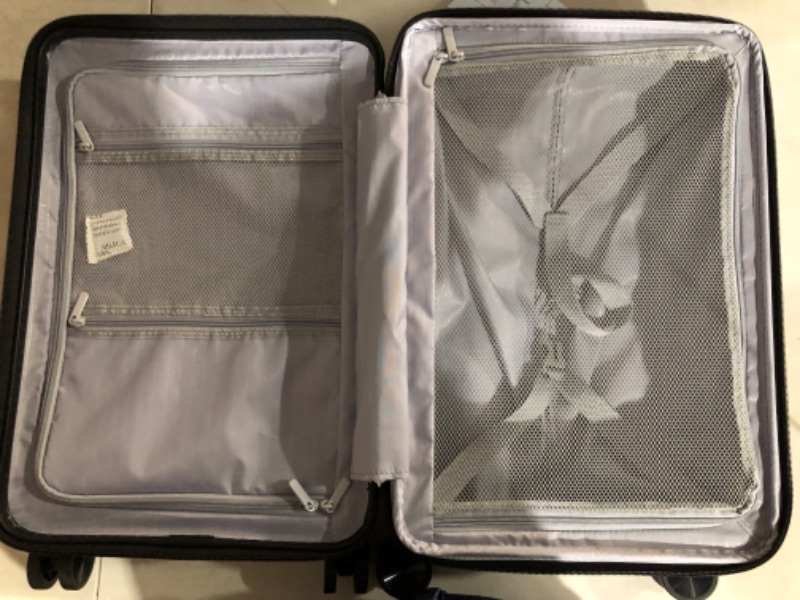 Photo 17 of ***MAJOR DAMAGE TO LARGE*PULL HANDLE NROKEN*MINOR DAMAGE TO ALL*SCUFFS /WEAR*PICTURED***
LUGGEX 3 Piece Luggage Sets with Spinner Wheels - 100% Polycarbonate Expandable Hard Suitcases with Wheels - Travel Luggage TSA Approve (Silver, 20/24/28) - COMBINATI