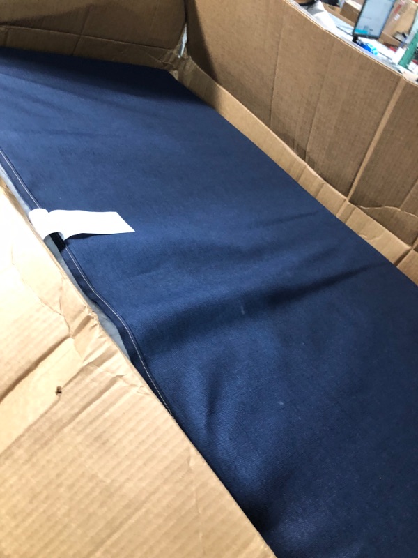 Photo 1 of Arden Selections Outdoor Loveseat Cushion Set, 48 x 24, Water Repellent, Fade Resistant, Cushion Set for Couch, Bench, and Swing 48 x 24, Sapphire Blue Leala