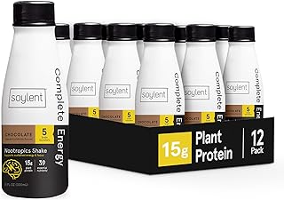 Photo 1 of  NO REFUND Soylent Complete Energy Gluten-Free Vegan Protein Nootropics Shake, Chocolate, 11 Oz (Pack of 12)