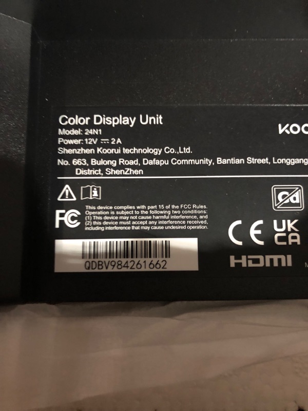 Photo 4 of KOORUI 24 Inch Computer Monitor, FHD 1920 x 1080p Office PC Monitor IPS Display 75Hz, HDMI, VGA, 75 x 75 mm VESA Mountable, Frameless, Eye Protection and Ergonomic Tilt Adjustment 24N1