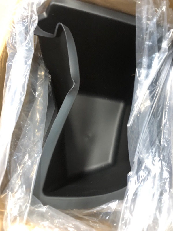 Photo 5 of 2024-2022 Tesla Model Y Rear Trunk & Rear Air Outlet Organizer with Lid 5-Seater Model Y Interior Accessories Trunk Side Storage Bins Box Protector Packets Black 2022-2024 MY5-Trunk and Rear Center Console