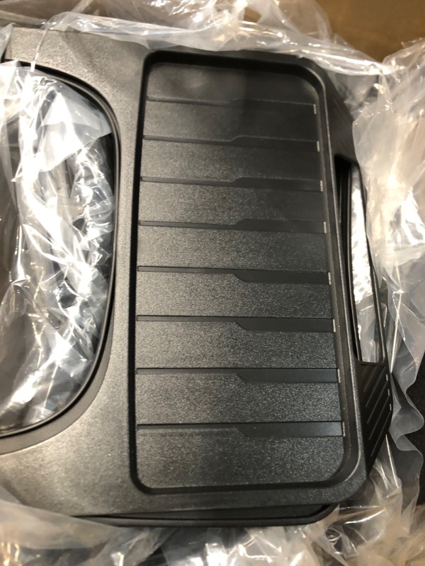 Photo 4 of 2024-2022 Tesla Model Y Rear Trunk & Rear Air Outlet Organizer with Lid 5-Seater Model Y Interior Accessories Trunk Side Storage Bins Box Protector Packets Black 2022-2024 MY5-Trunk and Rear Center Console