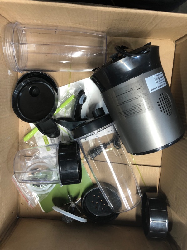 Photo 3 of PARTS ONLY *Smoothie Blender, 850 W Compact Personal Blender, Juice Blender Set Frozen Drinks, Shake, Sauces & More, 2 * 20 Oz To-Go Cups, 2*Spout-Lids, Silver