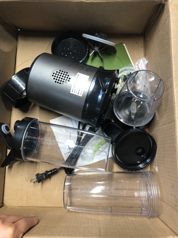 Photo 4 of PARTS ONLY *Smoothie Blender, 850 W Compact Personal Blender, Juice Blender Set Frozen Drinks, Shake, Sauces & More, 2 * 20 Oz To-Go Cups, 2*Spout-Lids, Silver