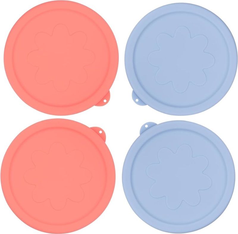 Photo 1 of **they are all sky blue** 4 Cup Silicone Replacement Lids Storage Cover for Anchor Hocking Glass Bowls 