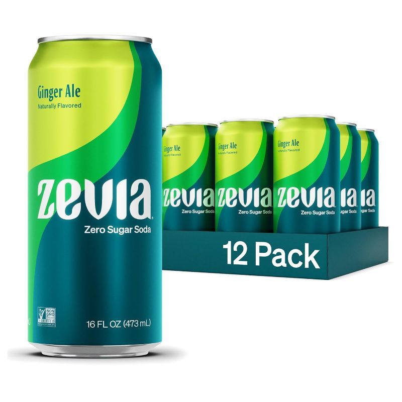 Photo 1 of ***NO RETURNS***EXP 10/24***Zevia Zero Calorie Soda, Ginger Ale, 16 Ounce Cans (Pack of 12)