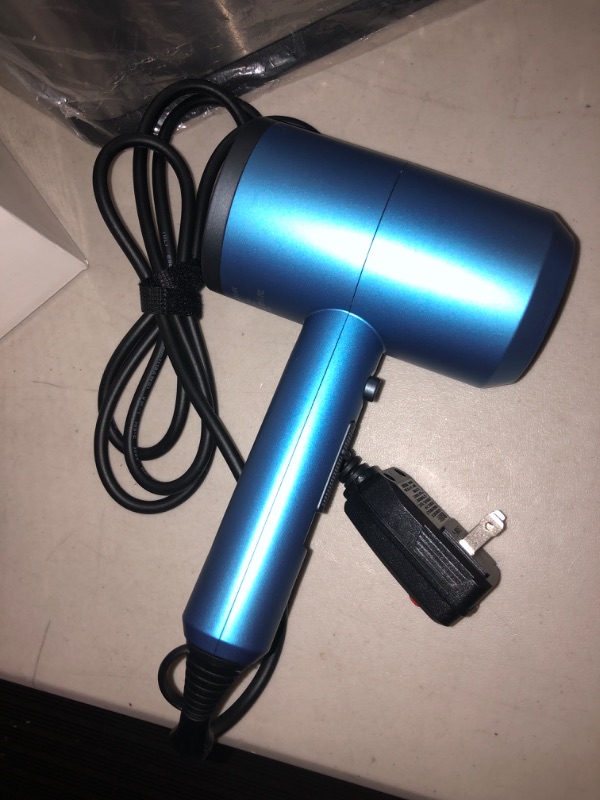 Photo 2 of (NON-REFUNDABLE) Ionic Hair Dryer, DOOAIR 1875W Blow Dryer with Diffuser and Concentrator, Professional Hair Dryer for Curly Hair, Negative Ion Technology, Constant Temperature Hair Care for Light and Quiet (Blue)