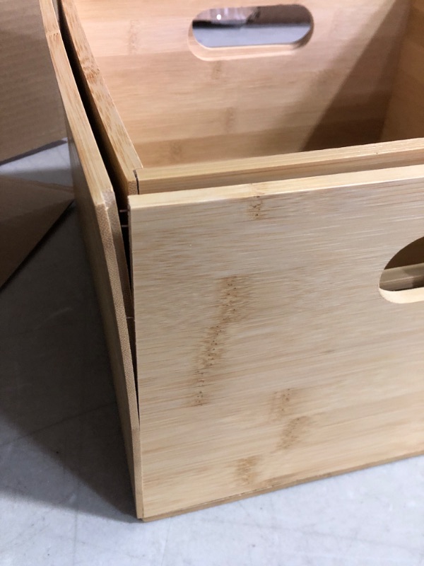 Photo 2 of (outer box is damaged)(see images)StorageWorks Bamboo Organizers for Shelves