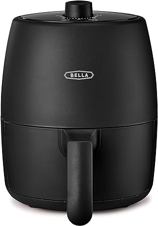 Photo 1 of **DAMAGED SEE NOTES**BELLA 2 qt Manual Air Fryer Oven and 5-in-1 Multicooker with Removable Nonstick and Dishwasher Safe Crisping Tray and Basket, 1200 Watt Heating System, Matte Black