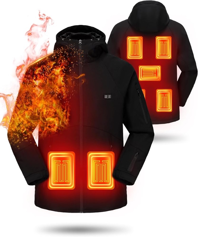 Photo 1 of Heated Jackets for Men - 2023 Upgrade Winter Outdoor Soft Shell Electric Heating Coat (NO BATTERY 7.4V 3A DC