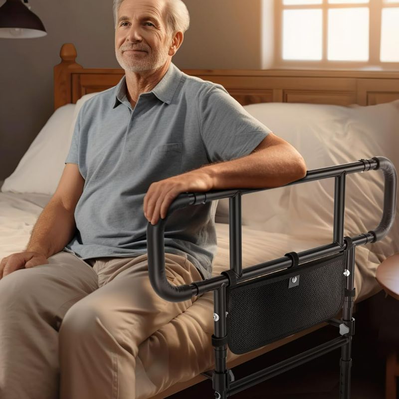 Photo 1 of ***USED - LIKELY MISSING PARTS - UNABLE TO VERIFY FUNCTIONALITY***
2024 New Bed Rails for Elderly Adults - Upgraded Adjustable Heights & Extendable Bed Side Rail, Foldable Bed Assist Bar, Heavy Duty for Senior & Surgery Patients, Fits King, Queen, Full, T