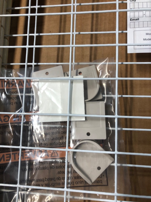 Photo 2 of Toddleroo by North States 50" Wide Extra Wide Wire Mesh Baby Gate, Made in USA: Installs in Wide Opening Without damaging Wall. Pressure Mount. Fits 29.5"-50" Wide (32" Tall, Sustainable Hardwood)