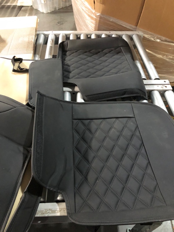Photo 1 of Aierxuan Seat Covers for Truck Chevy Chevrolet Silverado GMC Sierra Pickup 2007-2023 1500 2500HD 3500HD Trail Boss Z71 Crew Double Extended Cab Waterproof Leather Protectors (Full Set, Black) Full Set/Black