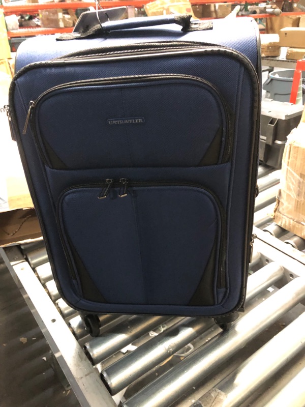 Photo 2 of (see all images) U.S. Traveler Aviron Bay Expandable Softside Luggage with Spinner Wheels, Navy