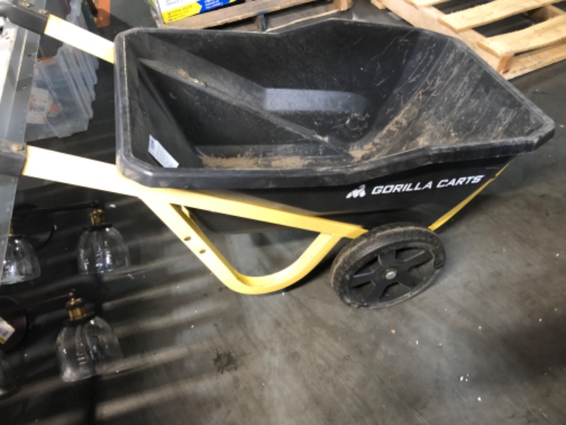 Photo 1 of (see images for damage) Gorilla Carts 7-cu ft Poly Yard Cart GCR-7S