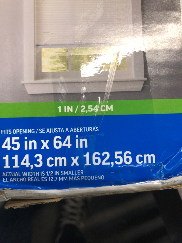 Photo 3 of  Cordless PVC Light Filtering Mini Blind White - 45inx64in/114.3cmx162.56cm
