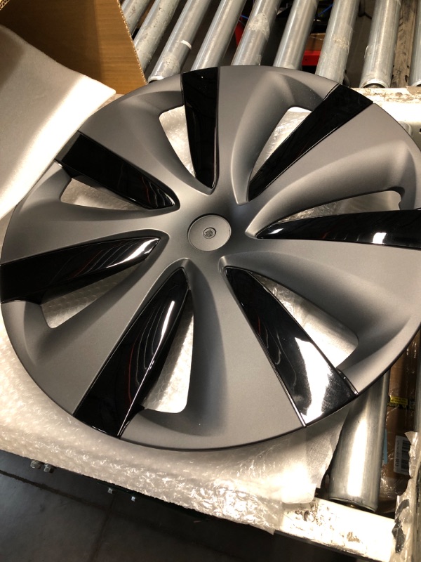 Photo 2 of Klutchtech 2020-2023 Tesla Model Y Hubcaps - 19 Inch Gemini Wheel Covers Wheel Caps 19'' Tempest Wheel Hub Caps Replacement Compatible with Tesla Model Y Accessories 2023 2022 2021 19inch Model Y 19'' Tempest