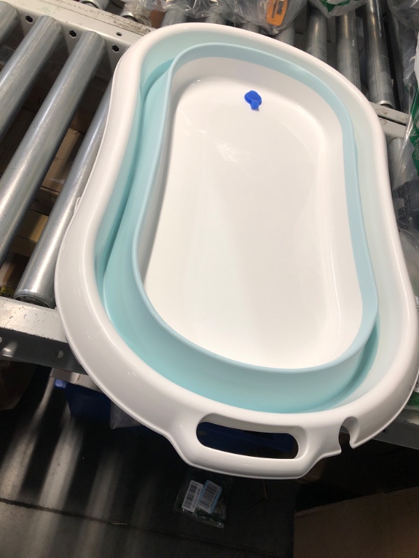 Photo 2 of Childlike Behavior Portable Foldable Bathtub for Babies, Newborns, Infants, Toddlers - Collapsible, Folding Baby Soaking Bath Tub with Non-Slip, Anti-Skid Legs - Easy to Store, Safe Material