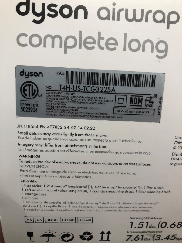 Photo 6 of (heavily used) Dyson Airwrap™ Multi-styler Complete Long, Nickel/Copper