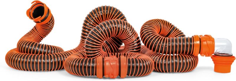 Photo 1 of Camco Rhino Extreme 20-Foot RV Sewer Hose Kit - Crush Resistant TPE Technology - Swivel Fittings for Secure Connection - RV Heavy Duty Sewer Hose for RV Toilet (21012)
