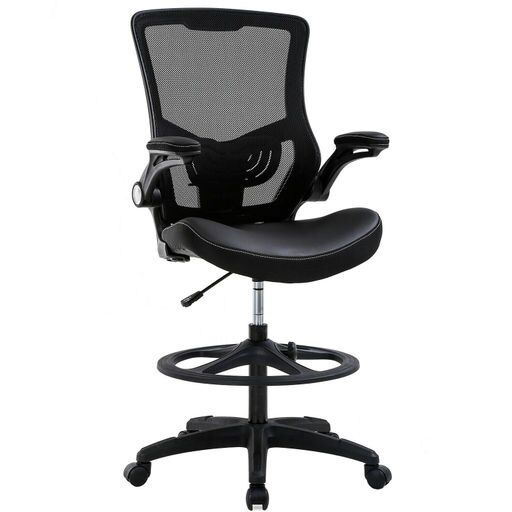 Photo 1 of ***USED - LIKELY MISSING PARTS - UNABLE TO VERIFY FUNCTIONALITY***
Drafting Chair with Flip up Arms Foot Rest Back Support Adjustable Height