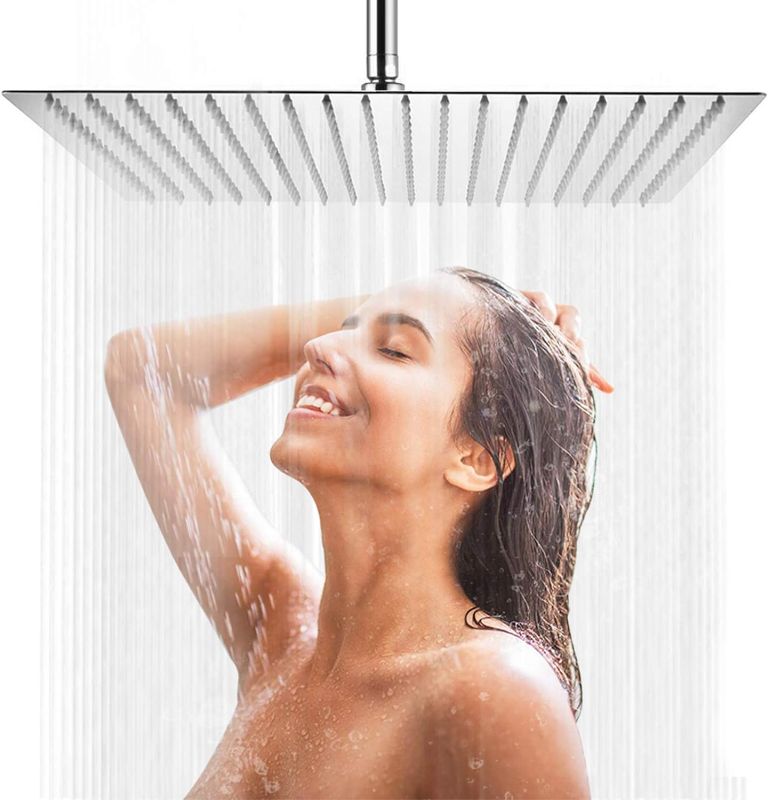 Photo 1 of ***HEAVILY USED AND DIRTY - UNABLE TO VERIFY FUNCTIONALITY***
AWARA 16 Inch Rain Shower Head, Square Ultra Thin 304 Stainless Steel High Pressure Shower Head, Large Size Chrome Polish Rainfall Shower Head, Full Body Coverage Modern Waterfall Shower Head