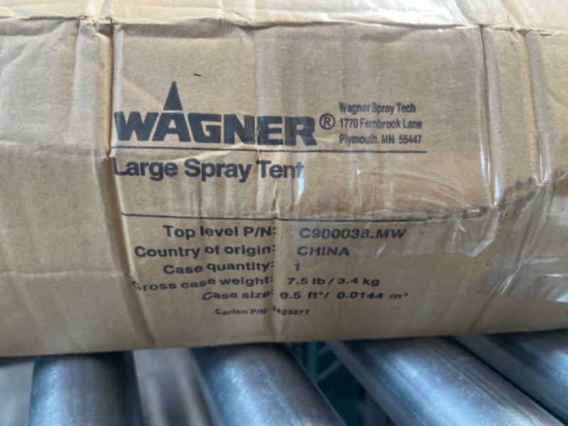 Photo 1 of ***USED - LIKELY MISSING PARTS - UNABLE TO VERIFY FUNCTIONALITY***
Wagner Spraytech C900038.M Large Spray Shelter with Built-In Floor & Screen for DIY Spray Painting, Hobby Paint Booth Tool Painting Station,Portable Spray Paint Tent, White, Yellow