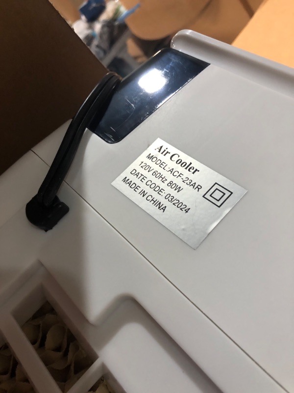 Photo 2 of ***USED - MISSING ICE PACKS, REMOTE, AND WHEELS - POWERS ON - UNABLE TO TEST FURTHER***
Evaporative Air Cooler, 3500CFM 3-in-1 Swamp Cooler with 7.5Gal Water Tank, 120° Oscillation, 3 Speeds 3 Modes, 4 Ice Packs, 12H Timer, Remote, Portable Air Conditione