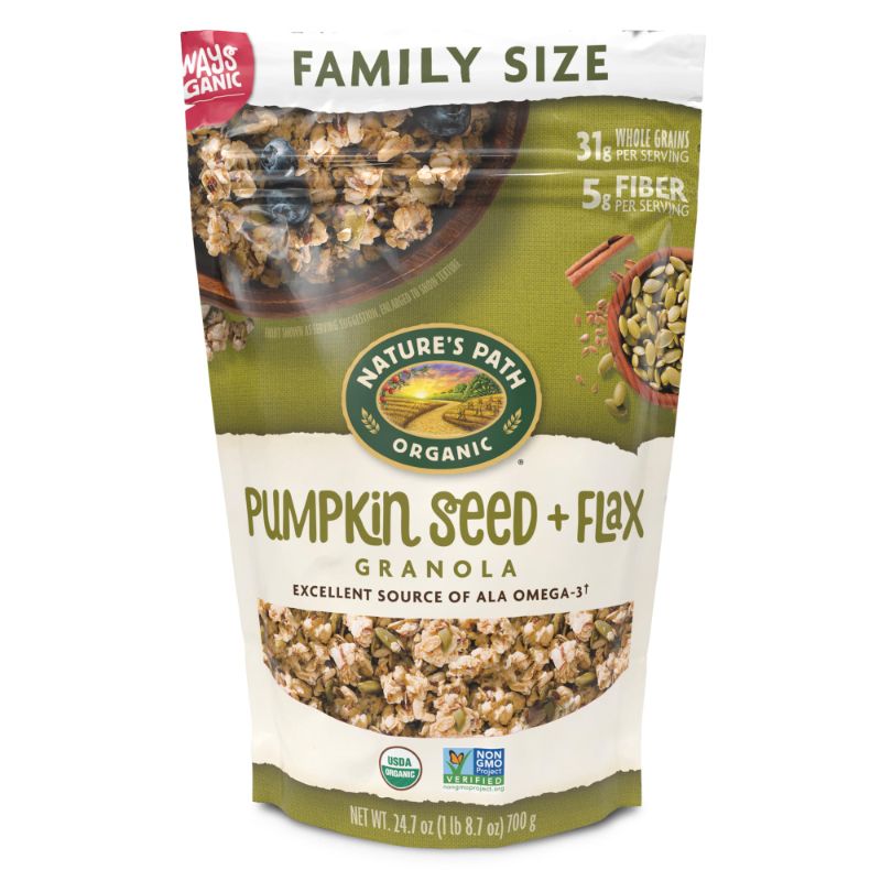 Photo 1 of * NON REFUNDABLE * Nature's Path Organic Pumpkin Seed + Flax Granola, 24.7 Ounce, Non GMO 24.7 Ounce (Pack Of 2)