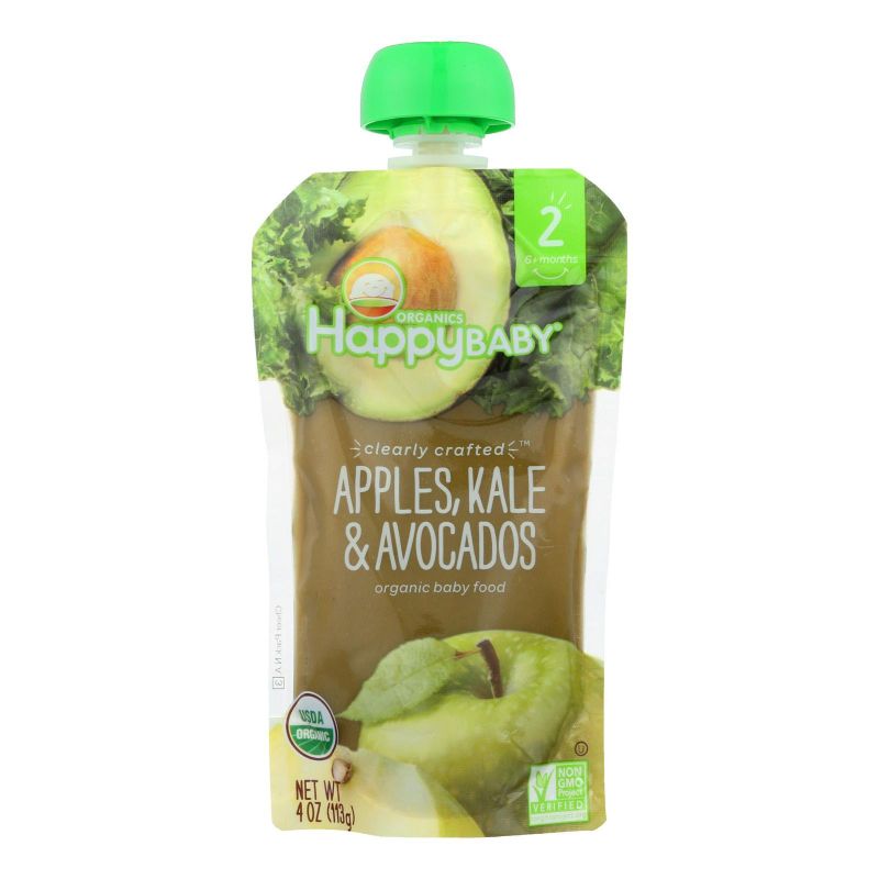 Photo 1 of * NON REFUNDABLE * Happy Baby S2, Apple Kale Avocado, 4 oz ( VARIETY PACK OF 10 ) 