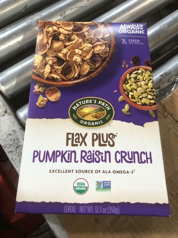 Photo 4 of * BUNDLE OF THREE, NON REFUNDABLE * Nature's Path Flax Plus Organic Cereal, Pumpkin Raisin Crunch, 12.35 Oz Box