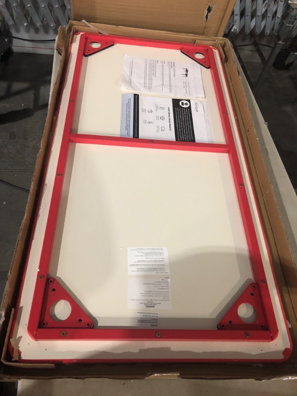 Photo 4 of ***PARTIAL SET*TABLE TOP ONLY*NO HARDWARE*NO LEGS***
Flash Furniture 23.625''W x 47.25''L Rectangular Red Plastic Height Adjustable Activity Table with CREAM Top