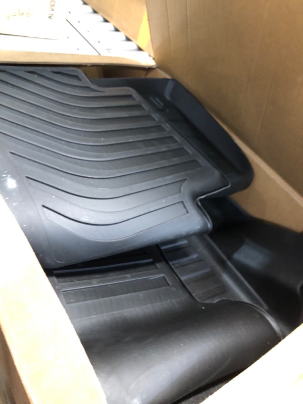 Photo 3 of Floor Mats & Cargo Liner for 2018-2023 Kona & 2022-2023 Kona N (Not EV) All Weather TPE Waterproof Car Floor Mats & Cargo Mat -Black Full Set for Kona 2018-2023