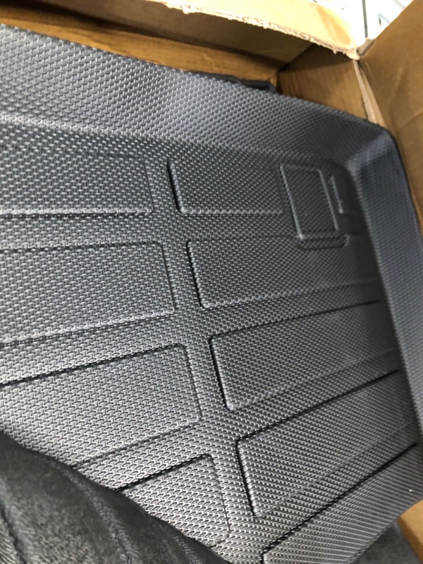 Photo 2 of Floor Mats & Cargo Liner for 2018-2023 Kona & 2022-2023 Kona N (Not EV) All Weather TPE Waterproof Car Floor Mats & Cargo Mat -Black Full Set for Kona 2018-2023