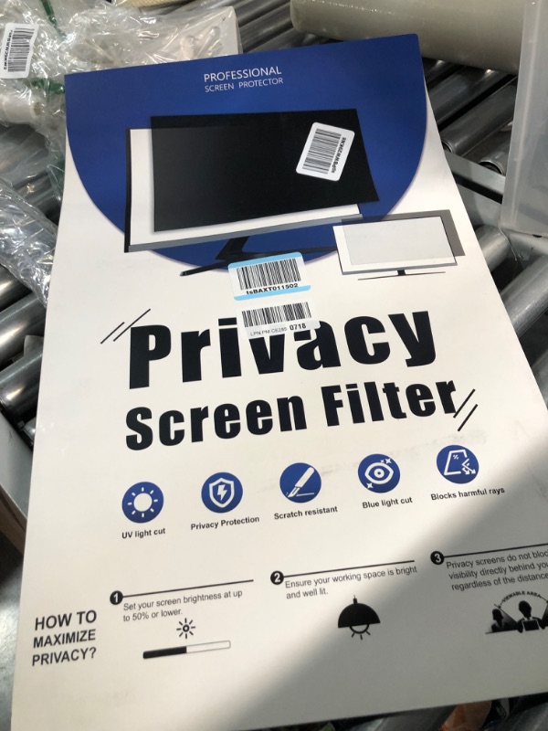 Photo 2 of [2 Pack] 28 Inch Computer Privacy Screen for 16:9 Aspect Ratio Widescreen Monitor, Eye Protection Anti Glare Blue Light Computer Monitor Privacy Filter, Removable Anti-Scratch 28in Protector Film [2 Pack] 28'' Privacy Screen (16:9)