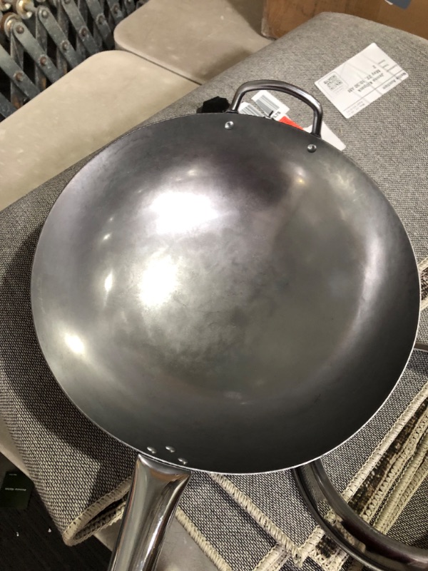 Photo 3 of ***USED - SCRATCHED - DIRTY - SEE PICTURES***
Bielmeier Hand Hammered Wok pan 14.1",Carbon Steel Wok