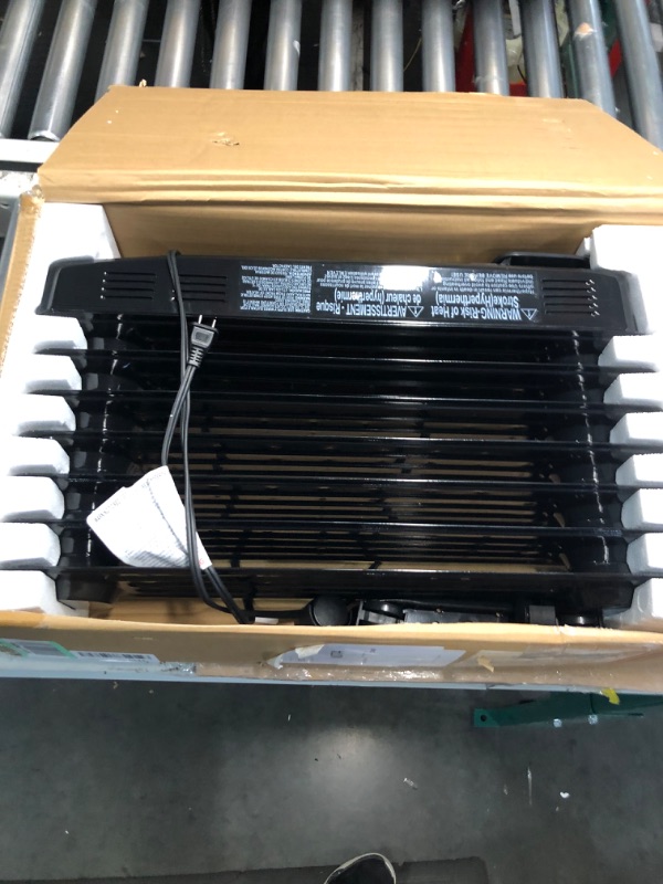 Photo 1 of BREEZEHEAT 1500W Oil Filled Heater-Electric Radiator Space Heater with Adjustable Thermostat, 4 Modes, Tip-over & Overheat Protection, Led Digital Display, Portable Heaters for Office/Indoor Use