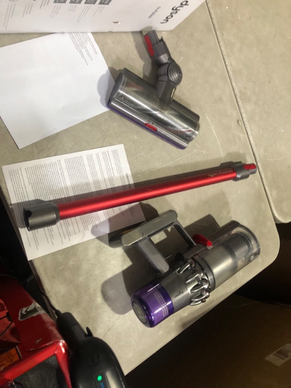 Photo 6 of ***DAMAGED - WON'T POWER ON - SEE COMMENTS***
Dyson Outsize Cordless Vacuum Cleaner, Nickel/Red, Extra Large