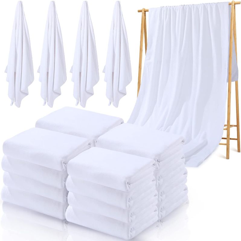 Photo 1 of (READ FULL POST) Macarrie 16 Pcs Sublimation Beach Towel Bulk White Bath Towel 400 GS