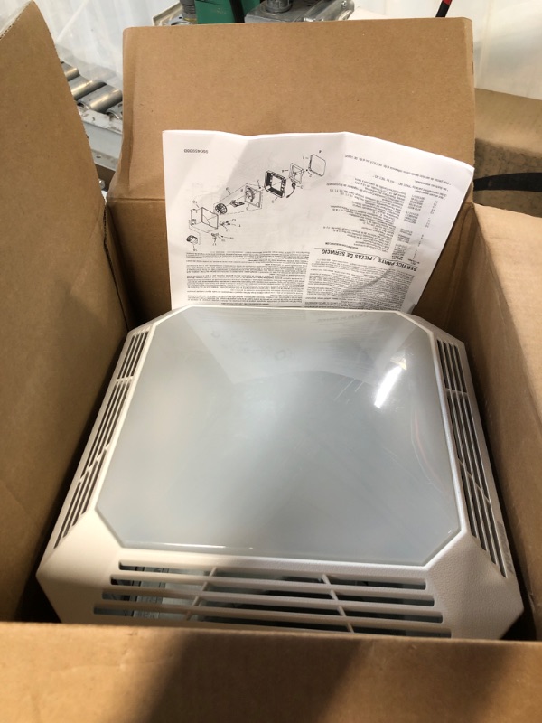 Photo 1 of Broan 3.5-Sone 70-CFM White Lighted Bathroom Fan