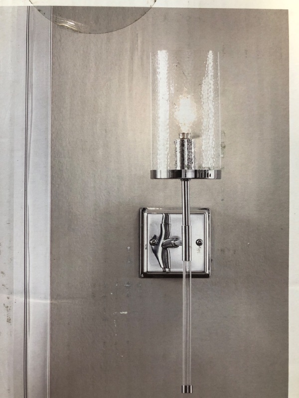 Photo 2 of *** STOCK PHOTO*** allen + roth Casado 4.13-in X 6.5 IN 1-Light Chrome Modern/Contemporary LED Wall Sconce